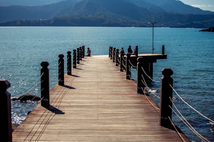 A Wooden Dock On The Sea