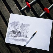 Pencil sketch on a notepad — photo by Sofya Borboris on Pexels