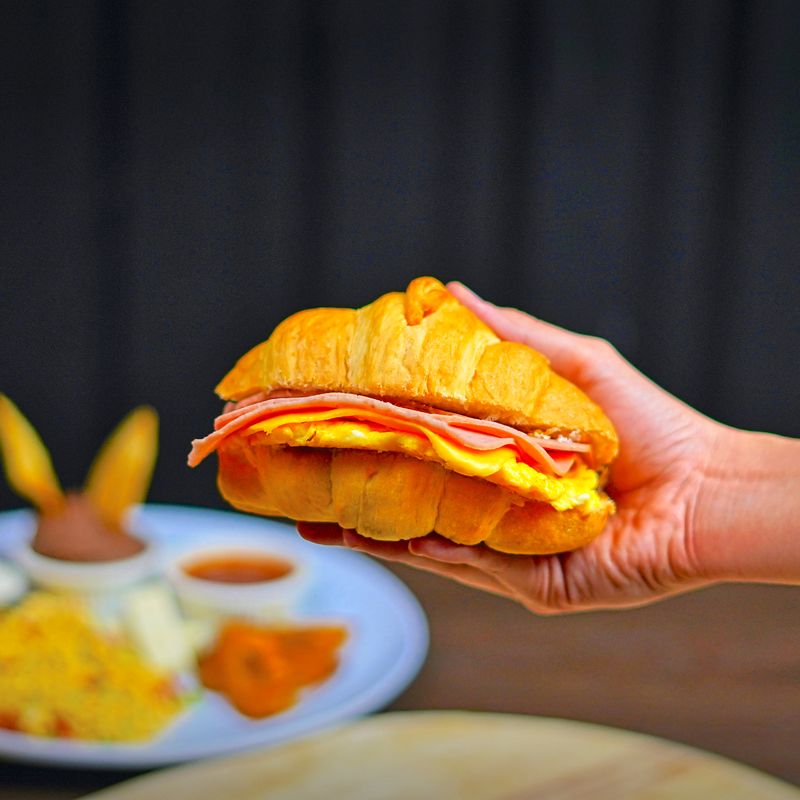Sausage, Egg and Cheese Croissant Breakfast Sandwiches