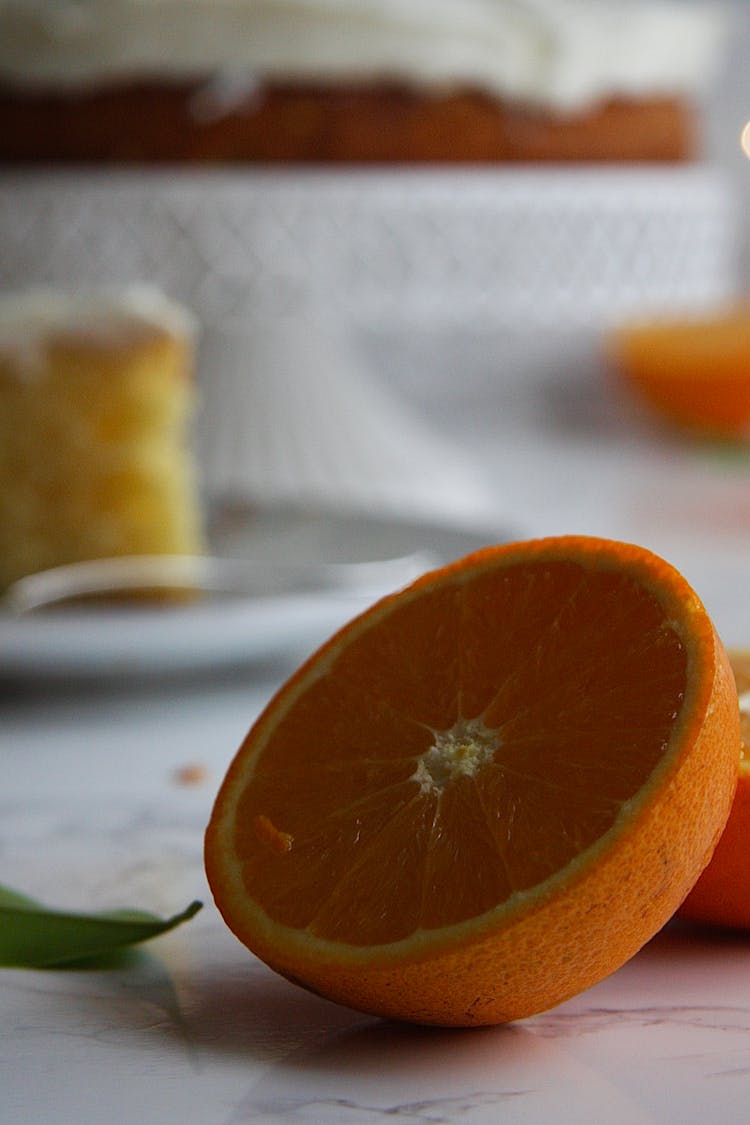 Orange Fruit Cut In Half