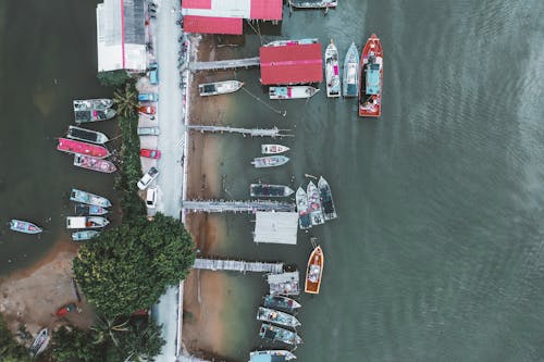 Fotos de stock gratuitas de aéreo, agua, barcos