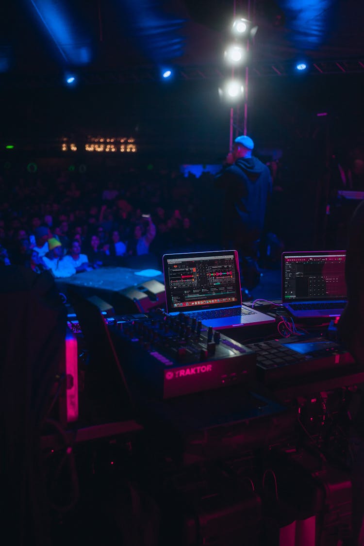 Man Performing In Front Of An Audience