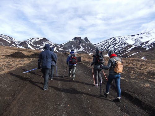 People Walking on Mountain Area