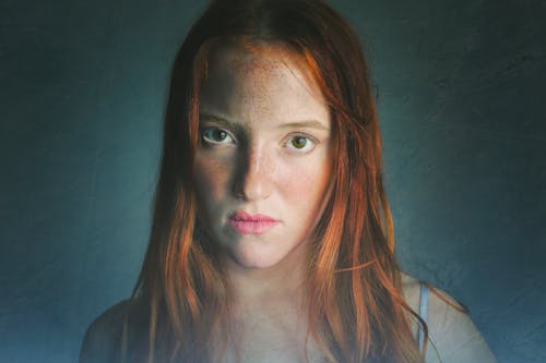 Free Portrait of a red-haired girl Stock Photo