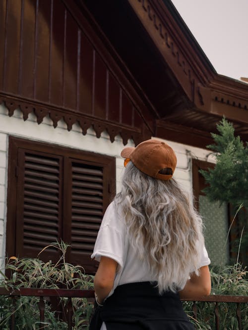 Back View of a Woman with Gray Hair