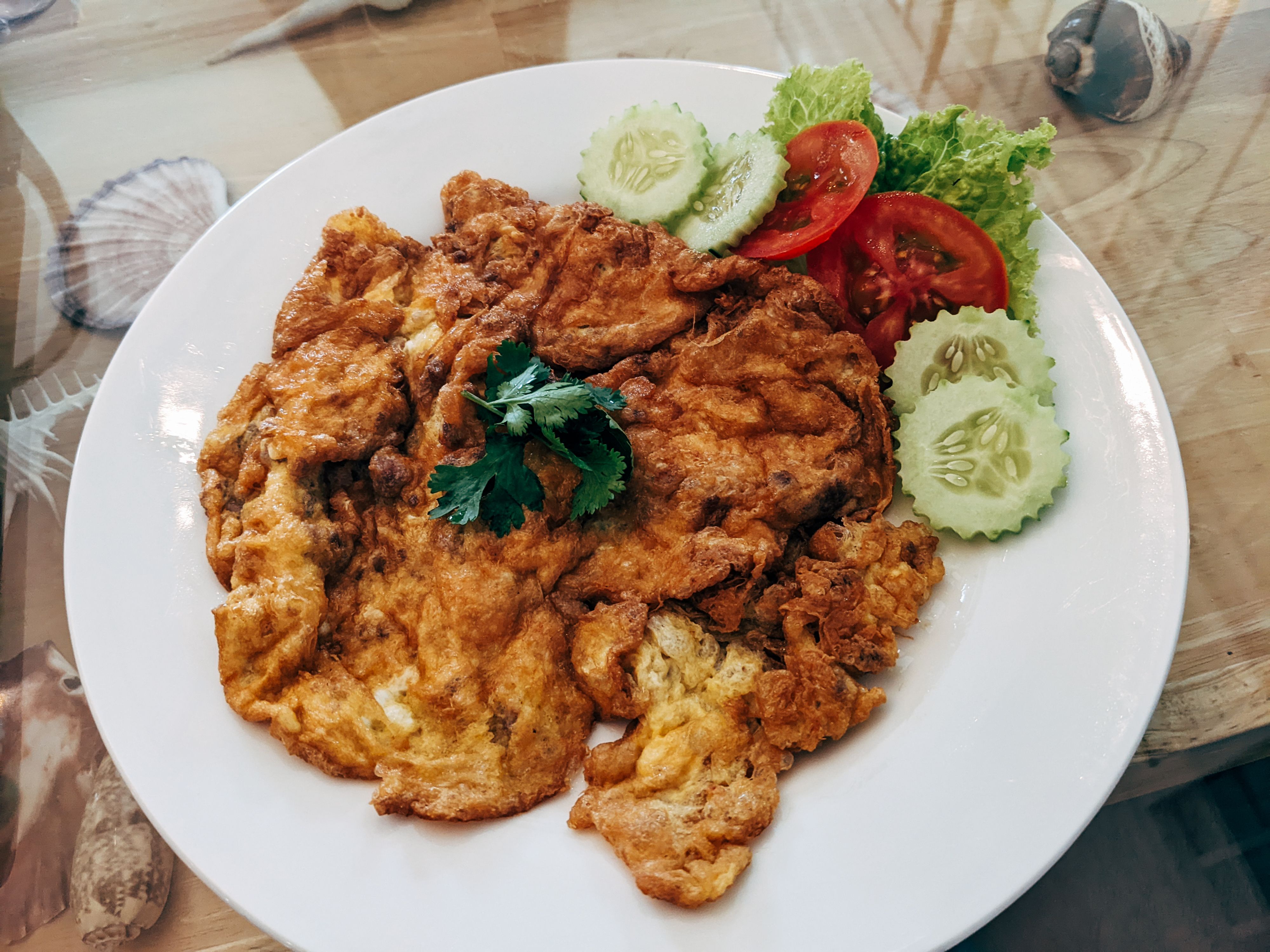 Cheddar-Chive Omelette with Maple Butter