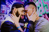 Two Men Embracing
