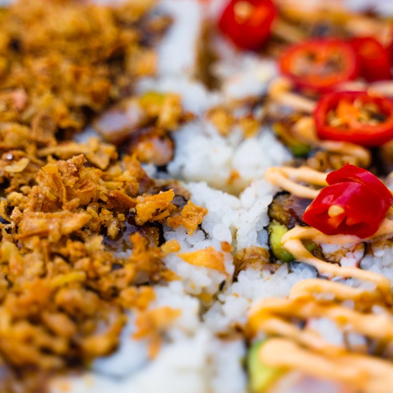 Roasted Finger Chili and Crispy Shallot Sticky Rice