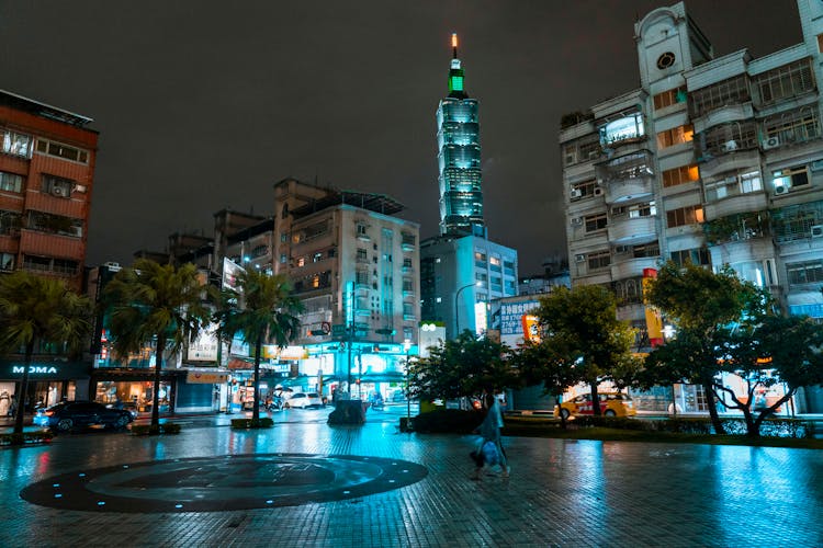 Open Square In The City Of Taiwan