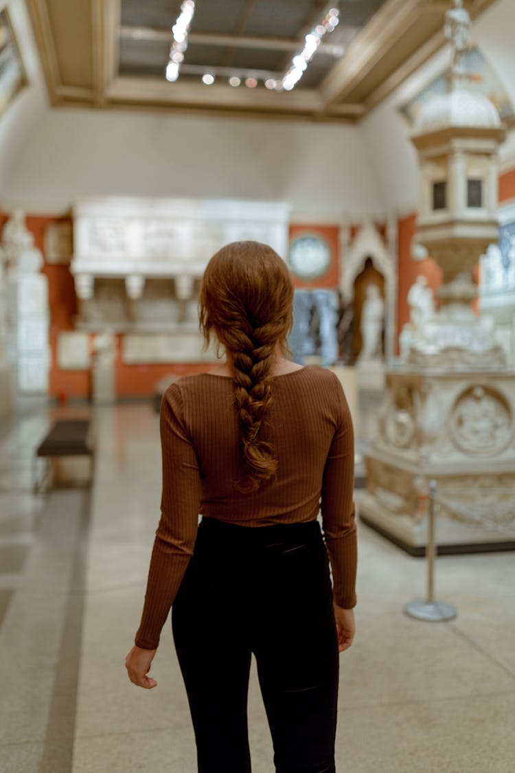 Back Of A Girl Wearing Braided Hair