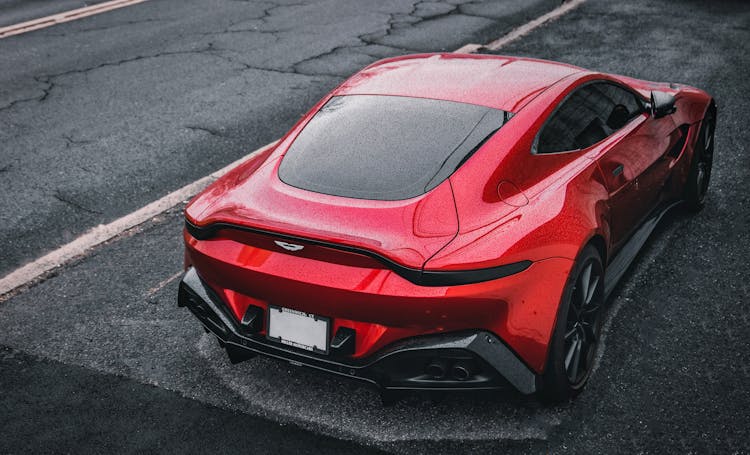 Red Aston Martin Sportscar