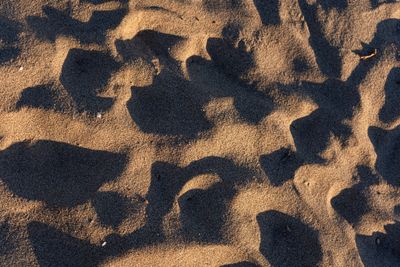 Textured sand with long shadows at sunset, photo by Sergio Fdez on Pexels