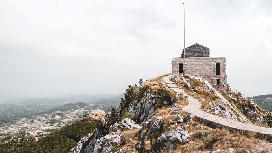 The majestic Njegoš Mausoleum at the peak of Jezerski Vrh in Lovćen National Park, Montenegro