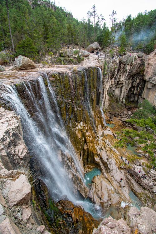 Free A breathtaking view of the Cascada Cusárare waterfall in Guachochi, Mexico. Stock Photo