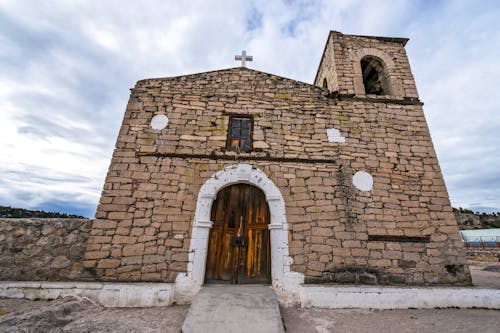 Facade of Misión de San Ignacio Church in Mexico