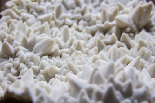 Close-Up Shot of White Mine Stones