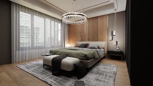 Free Neoclassical Bedroom Design Stock Photo
