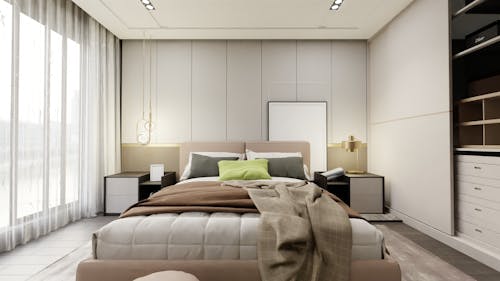 Ilmainen kuvapankkikuva tunnisteilla makuuhuone, minimalismi, mukava