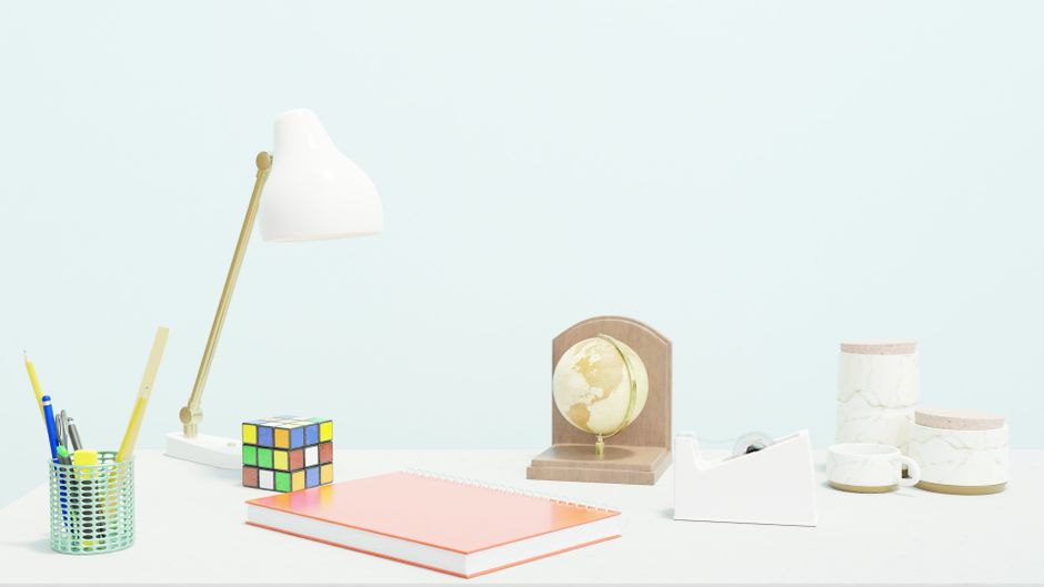 clean desk planning scene cozy home lifestyle photo 2