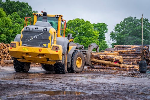 Gratis lagerfoto af bulldozer, power shovel, tømmergård