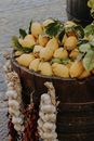 Yellow Lemon Fruit on Brown Wooden Bucket