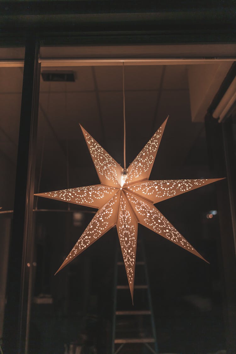 Brown Hanging Star Lantern