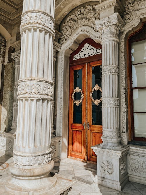 Free The Doors Entrance to Kukucsu Palace in Istanbul Turkey Stock Photo