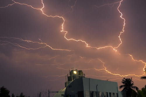 Photos gratuites de ciel, contre-plongée, foudre