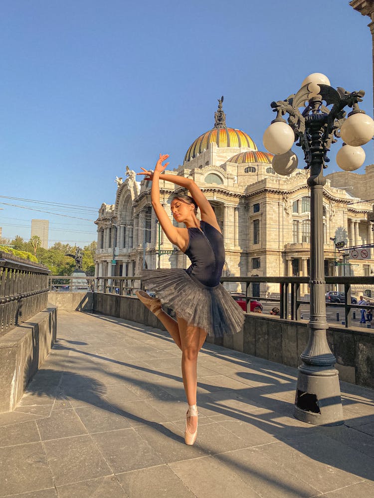 Ballet Dancer Dancing On The Street