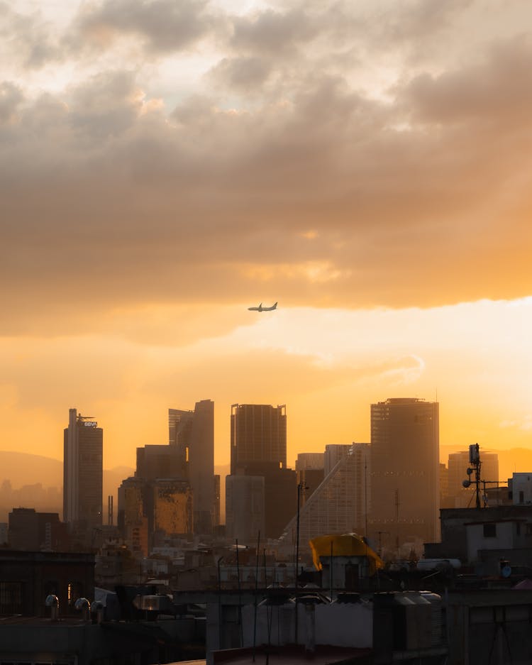 Airplane Over Mexico City