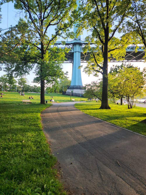 View of a Walkway in the Astoria Park in Queens, New York City, New York, USA