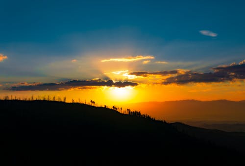 Inspiring Golden Sunrise In New Mexico Mountains