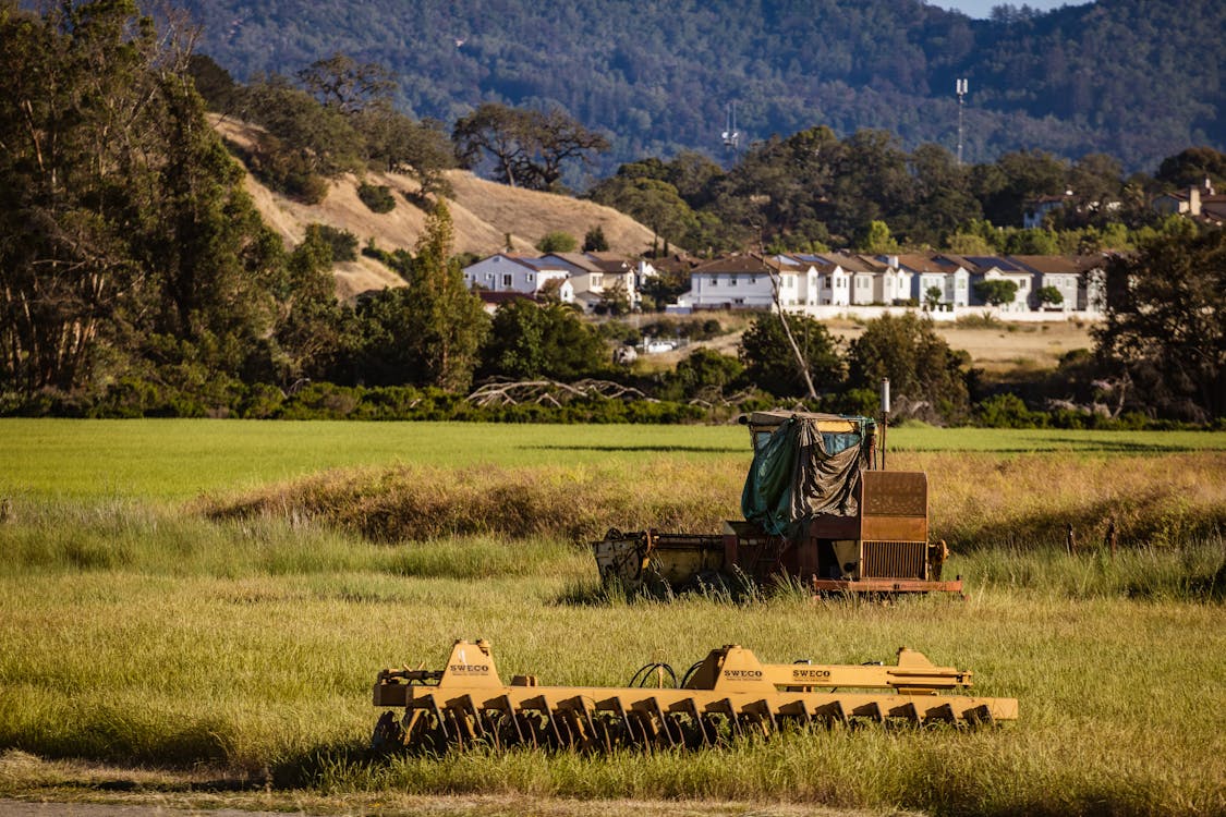 Heavy Equipment Machine on Agricultural Farmland