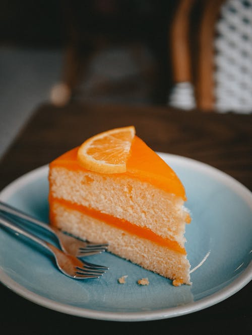 Gratis lagerfoto af appelsin, dessert, kage
