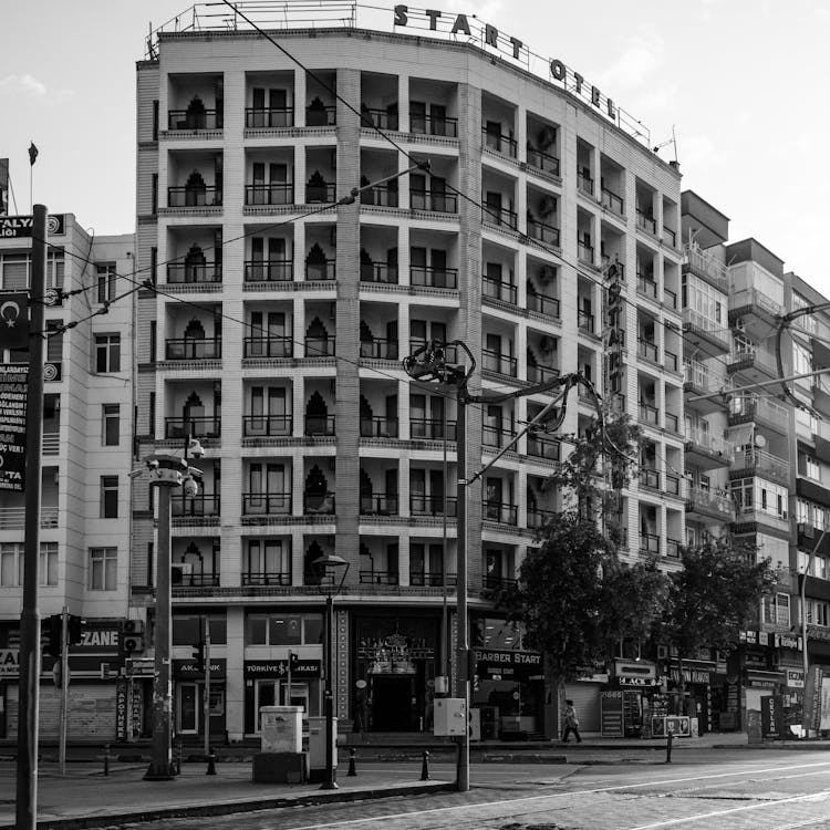 Hotel In Black And White