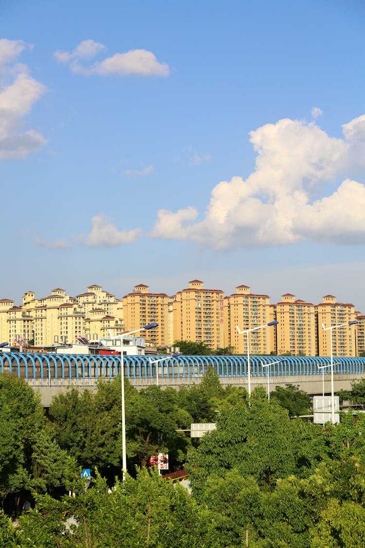 Apartment Buildings On Urban Area