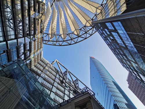 City Buildings Under the Blue Sky