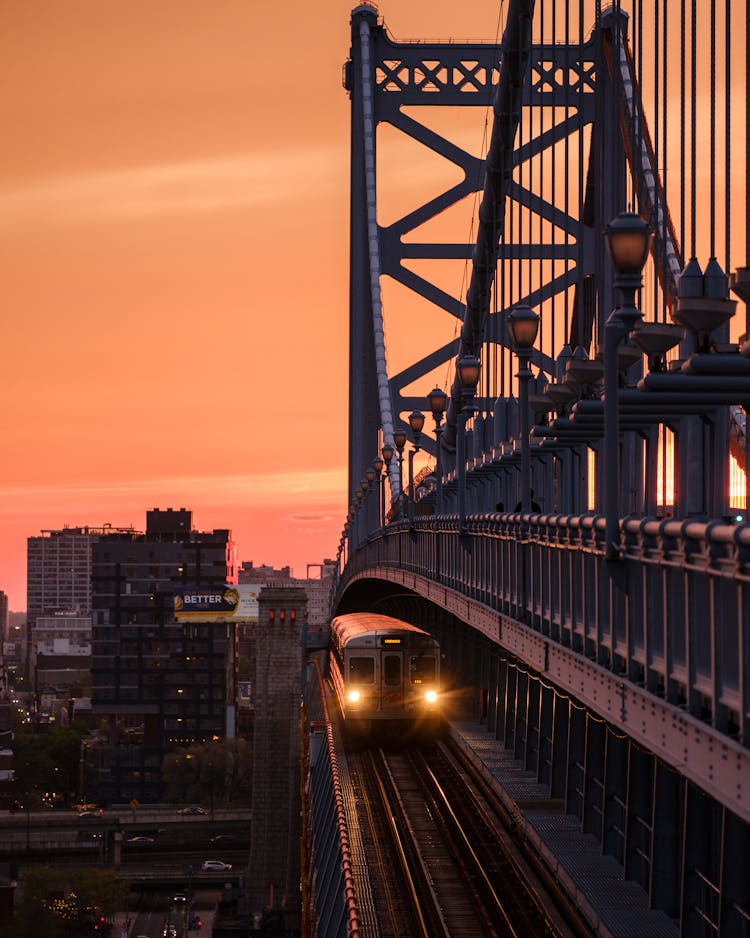 Train On Bridge