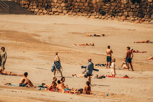 güneşlenmek, insanlar, plaj içeren Ücretsiz stok fotoğraf