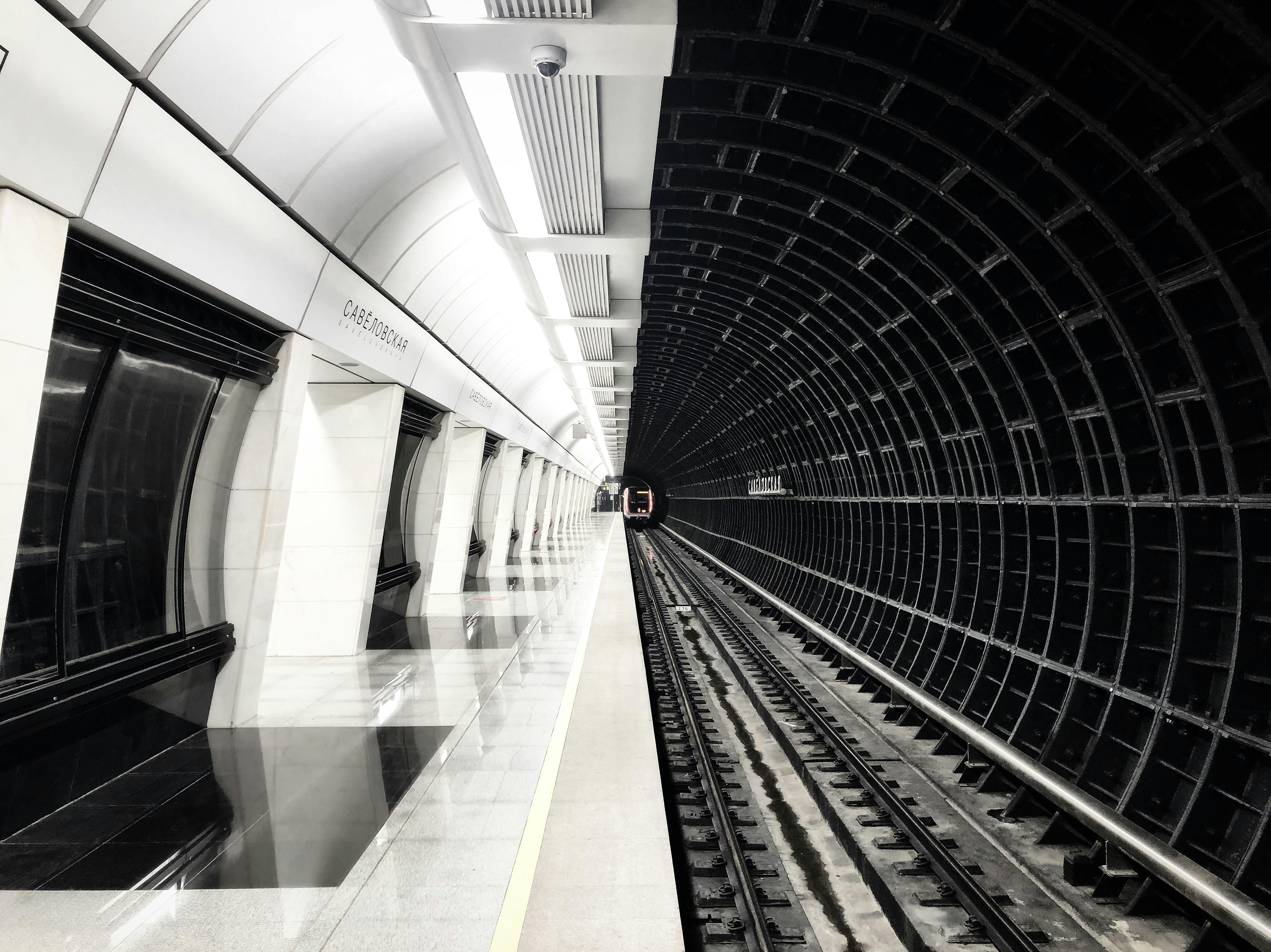 contemporary subway platform