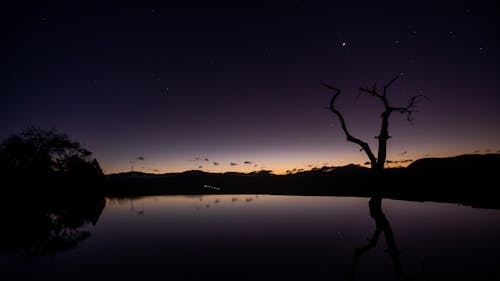 View of a Lake at Dusk