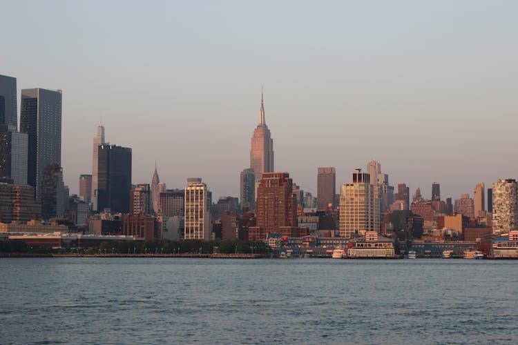 Waterfront New York City During Sunset