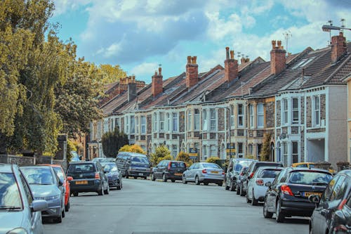 Cars Parked in a Neighborhood