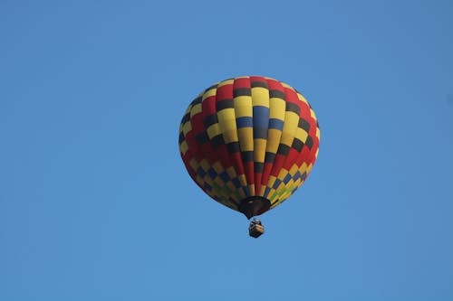 Bezpłatne Darmowe zdjęcie z galerii z balon na gorące powietrze, błękitne niebo, czyste niebo Zdjęcie z galerii