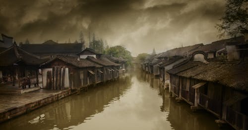Free stock photo of petit village chinois
