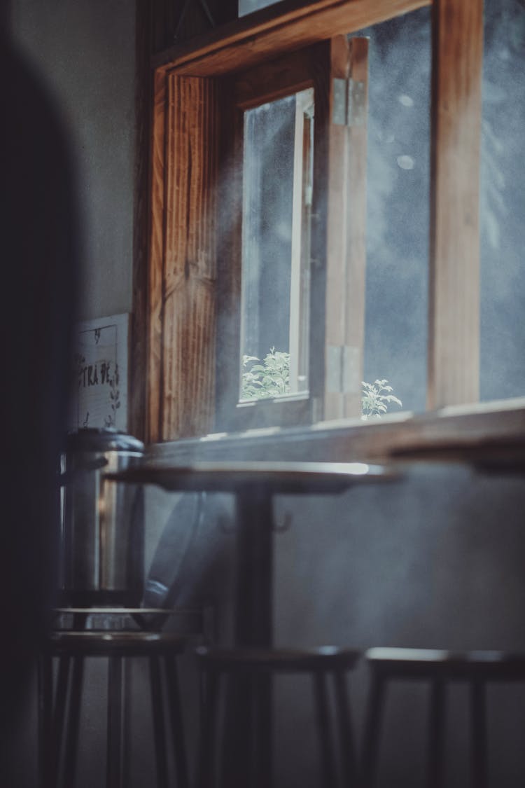 Interior Wooden Framed Glass Window Of A House