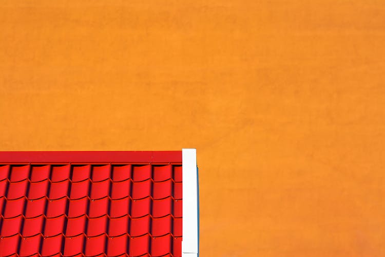 An Orange Concrete Wall