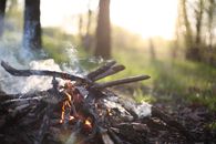 Burning Wood on Fire