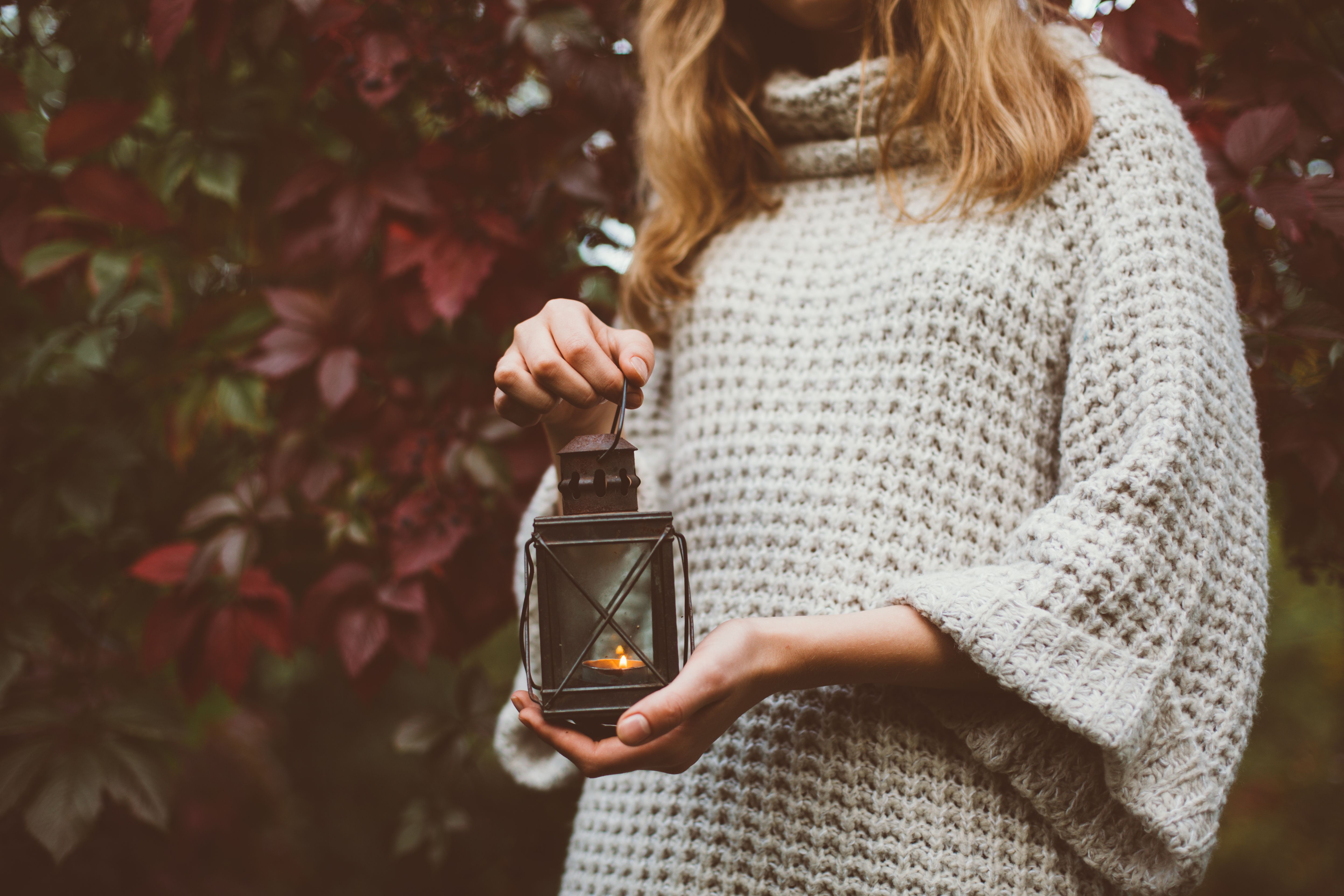 Woman Holding Lantern · Free Stock Photo