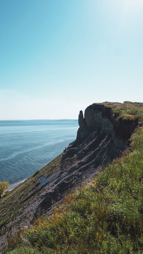 Imagine de stoc gratuită din faleză de coastă, fotografiere verticală, peisaj pitoresc